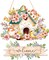 Door Hangers Welcome Sign Blooming Flowers Birdhouse Wall Tags Plaque for Farmhouse Porch Front Yard Ornament Ironwork